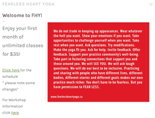 Tablet Screenshot of fearlessheartyoga.ca